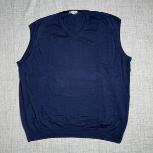 Peter Millar Merino Wool Blend Vest V-Neck Sweater Top Size‎ XL *READ